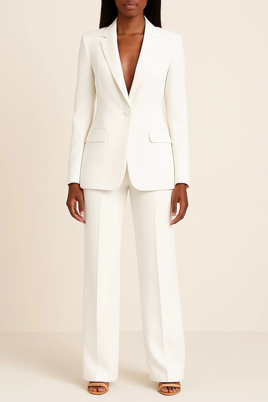 Business Formal Long Blazer with Trouser Set for Women - Image 6