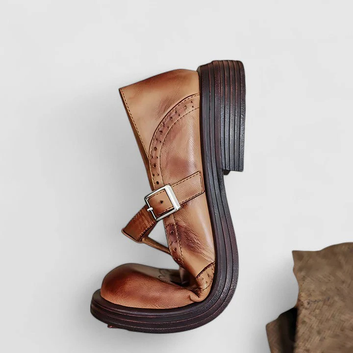 Outdoor Non-slip Leather T-Strap Women’s Shoes - Image 4