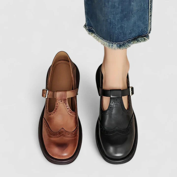 Outdoor Non-slip Leather T-Strap Women’s Shoes - Image 6