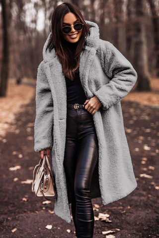 Women’s Long Hooded Winter Coat Elegant Cold-Weather Style - Image 8
