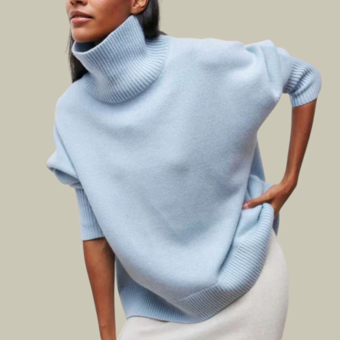 Women’s Loose Fit Winter Jumper Oversized Warm Turtleneck - Image 6