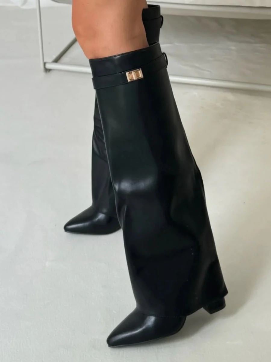 Women’s Outdoor Winter Buckle Thigh-High Boots - Image 15