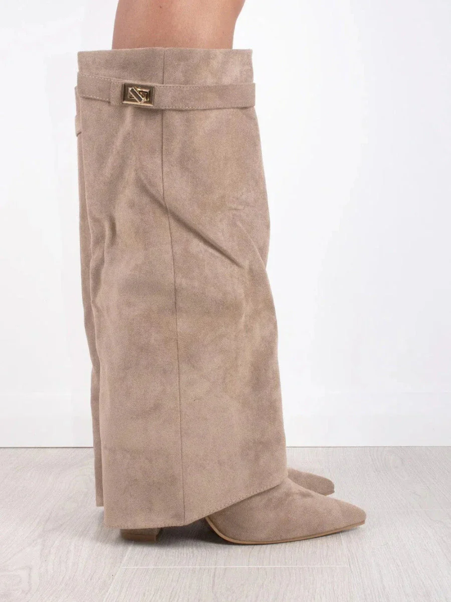Women’s Outdoor Winter Buckle Thigh-High Boots - Image 9