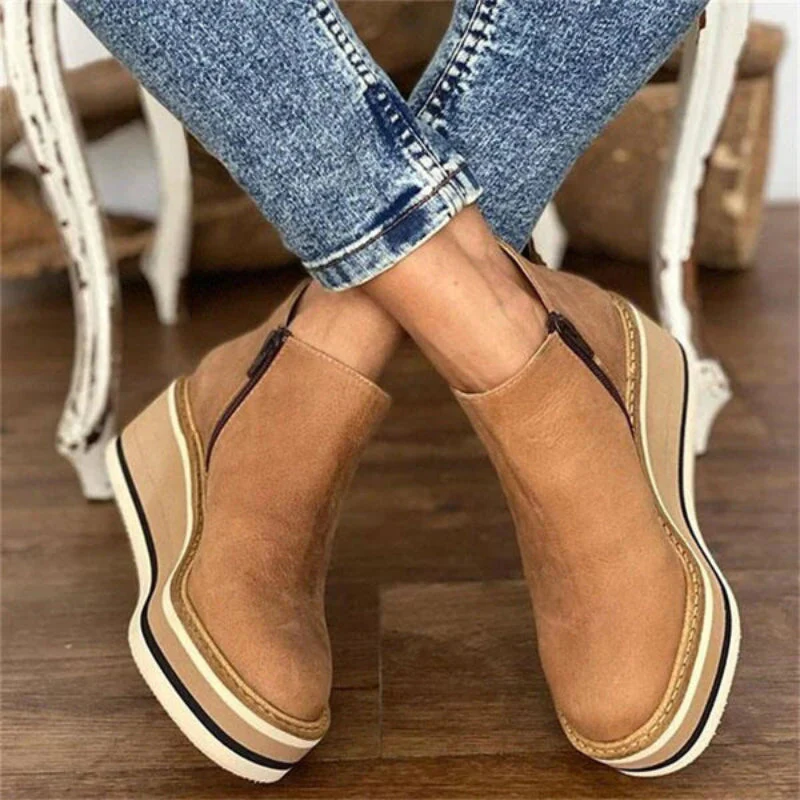 Women’s Platform Chelsea Boots Winter Height and Style - Image 10