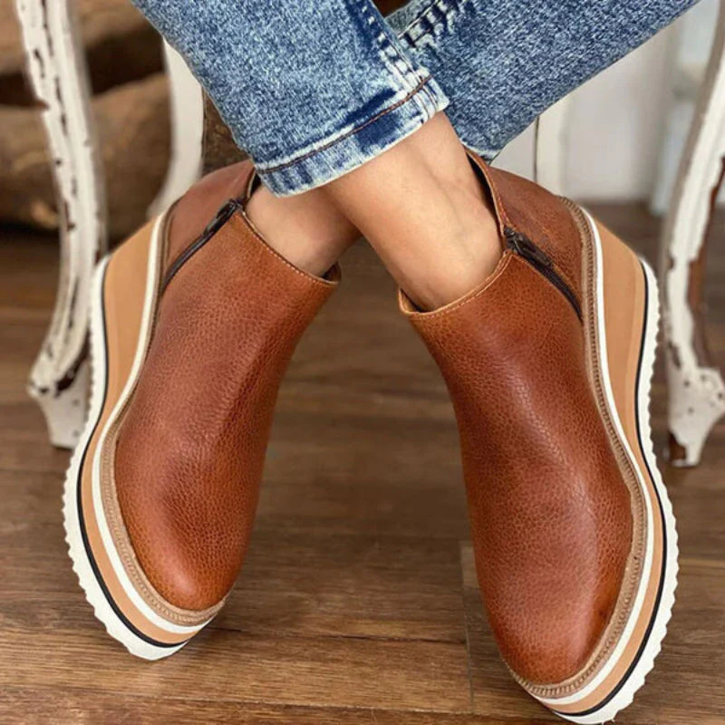 Women’s Platform Chelsea Boots Winter Height and Style - Image 9