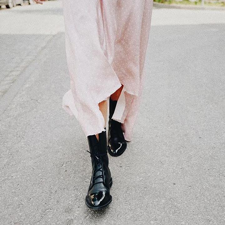 Women's Winter Fashionable Ankle Polish Boots with Lace-Up Closure - Image 6